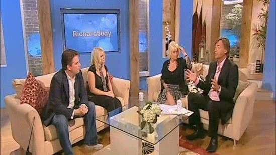 Graham, Kerrie, Judy and Richard on the set of Richard & Judy