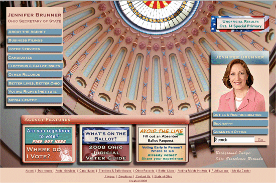 Ohio Secretary of State website