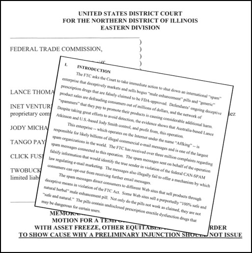 Authorities take action against alleged spam gang