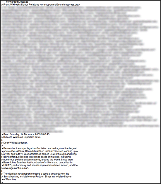 Wikileaks donor list