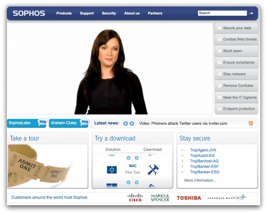 Sophos website