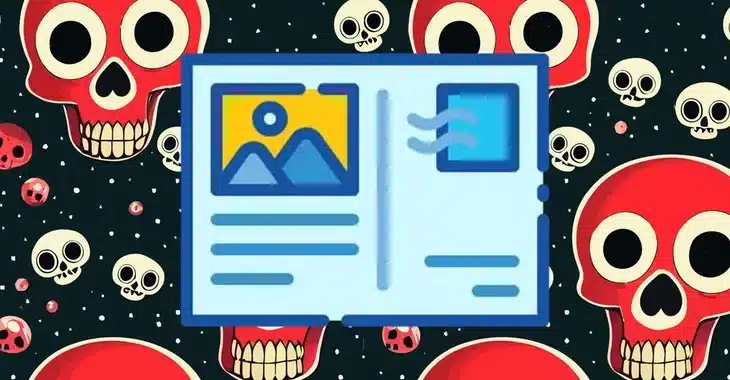 Postcards from a family member really contain malware