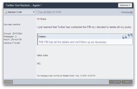 Hacker Croll removes screenshots of hacked Twitter accounts from the net Hacker Croll removes screenshots of hacked Twitter accounts from the net
