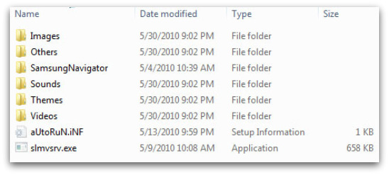 Samsung Wave microSD card, containing Autorun malware Samsung Wave microSD card, containing Autorun malware