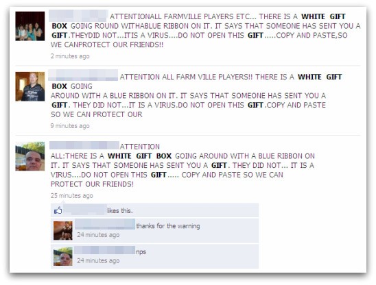 White Gift box warnings