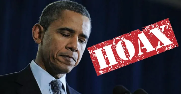 Resignation of Barack Obama virus hoax