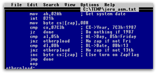 Disassembly of Jerusalem virus