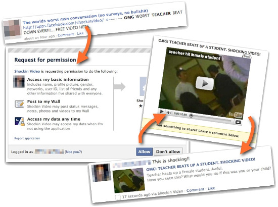 Shocking Video rogue Facebook application Shocking Video rogue Facebook application