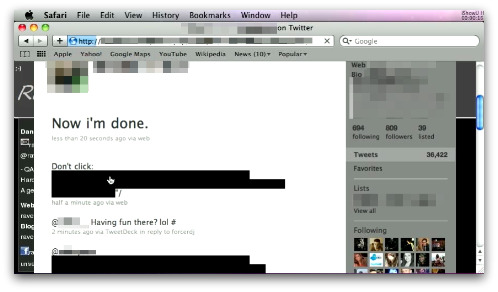 Rainbow Tweet exploiting security flaw