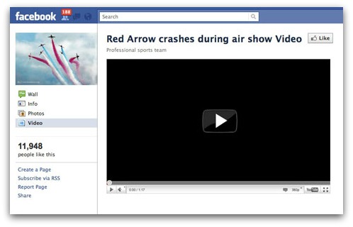 Red Arrows Facebook scam