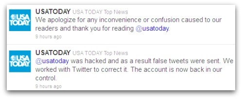 USA Today apologised for the hack