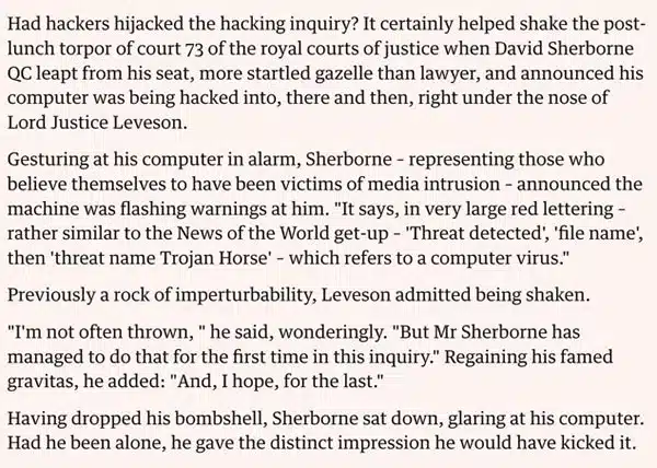 Report of Trojan horse