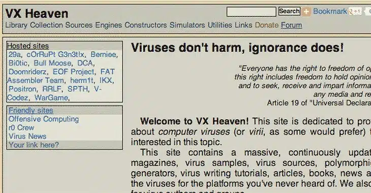VX Heavens, old-school virus-writing website, raided by police