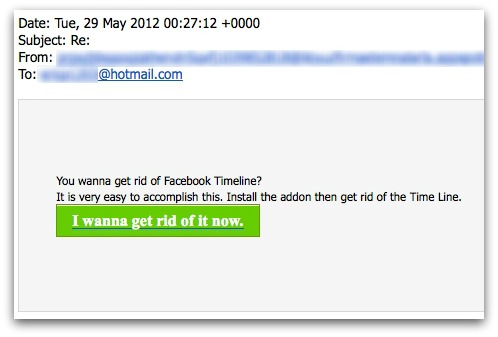 Remove Facebook Timeline spam