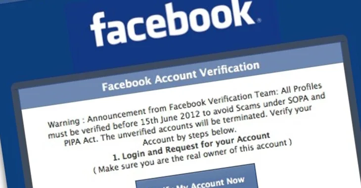 Facebook Account Verification scam tricks unsuspecting users with SOPA/PIPA warning