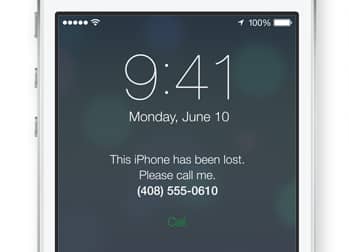 Lost iPhone message