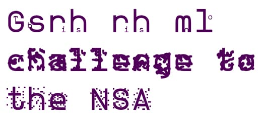 Example of message in ZXX font
