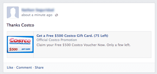 The CostCo Facebook scam