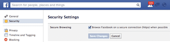 Facebook HTTPS setting