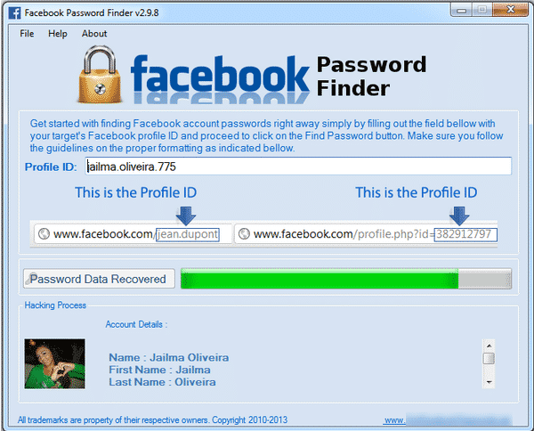 Facebook Password Finder