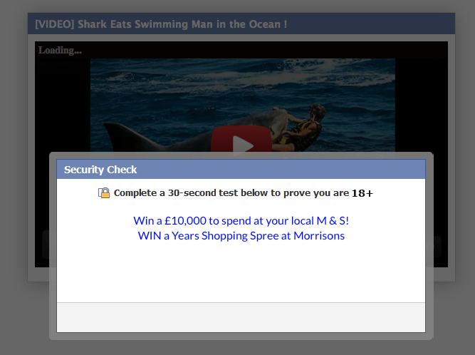 Facebook shark survey scam