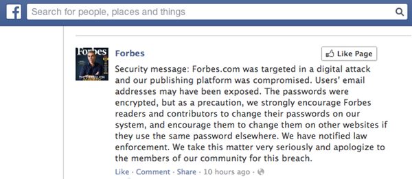 Forbes Facebook page