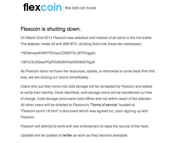 Flexcoin statement