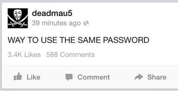Was he using the same password?