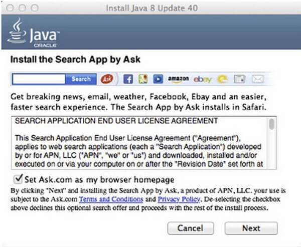 Java for Mac installing Ask Toolbar