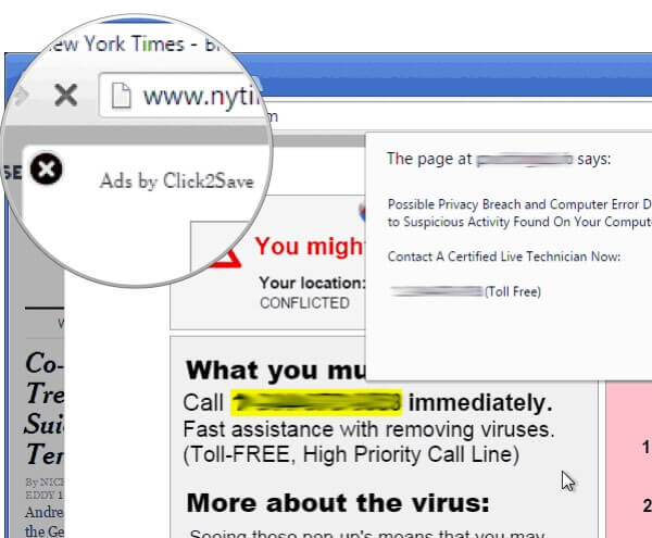 New York Times and pop-up ads