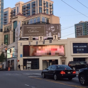 Hacked billboard shows obscene images between ads 