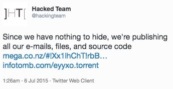 Hacking Team Tweet