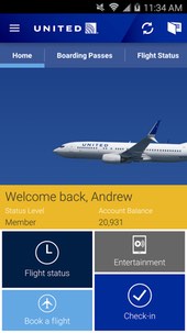 United Airlines app