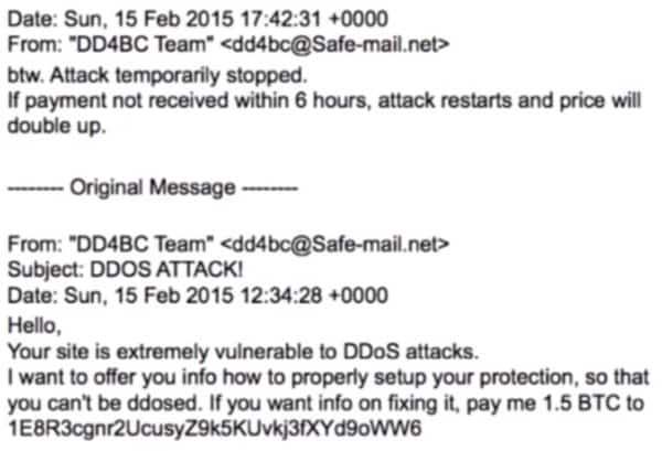 Dd4bc extortion email