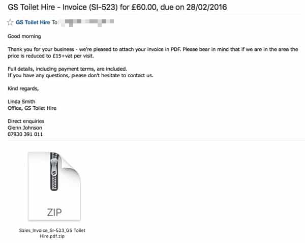 Toilet hire email