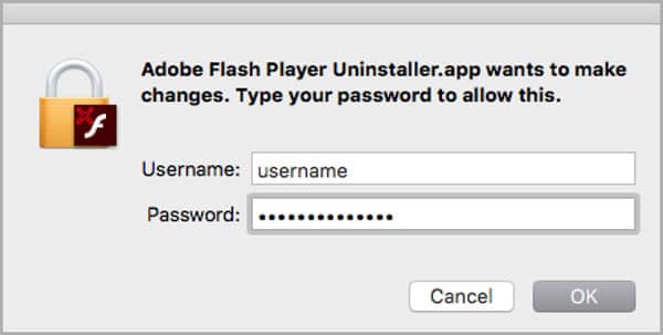 uninstall flash player command line