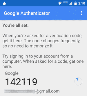 Google authenticator 7