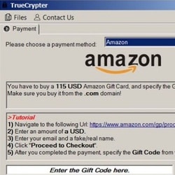 TrueCrypter ransomware lets you pay with Amazon gift cards
