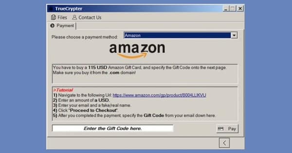 Amazon card ransomware