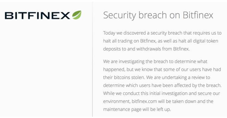 $61 million stolen from accounts at Bitcoin exchange Bitfinex