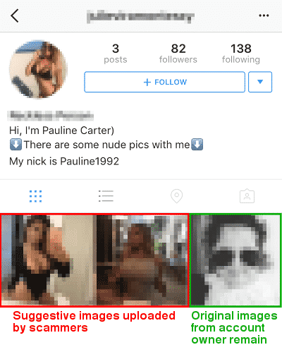 Hacked instagram accounts with original photos