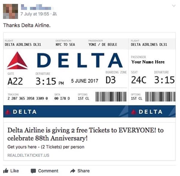 Delta scam