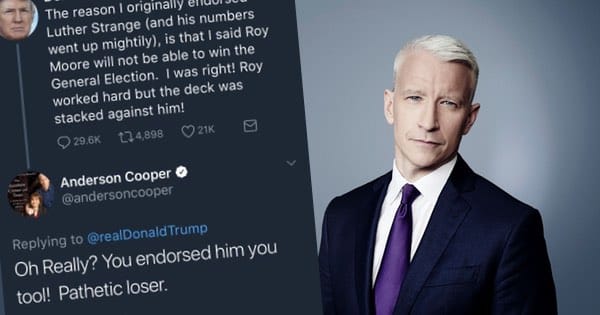 So it wasn't Anderson Cooper who called Donald Trump a pathetic loser on Twitter after all...