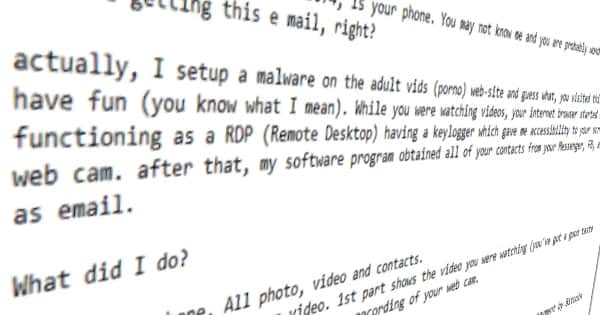 Sex extortion emails now quoting part of their victim's phone number