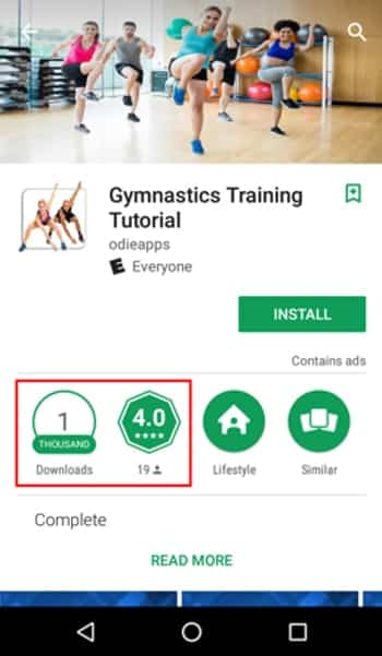 Gym training app