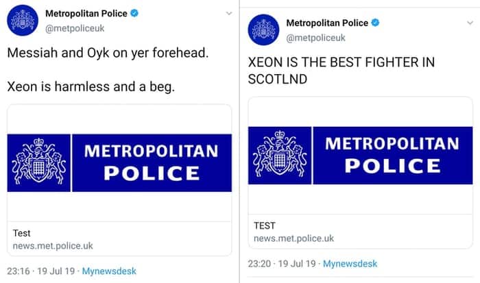 Met Police tweets