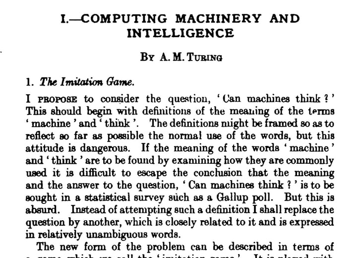 Turing test paper
