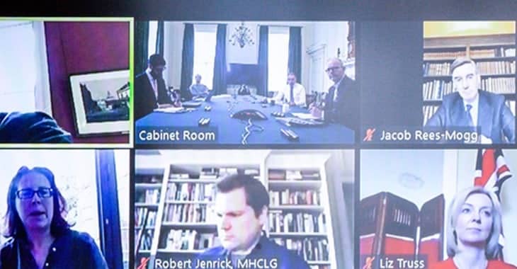 The UK Cabinet is meeting on Zoom… here’s the meeting ID
