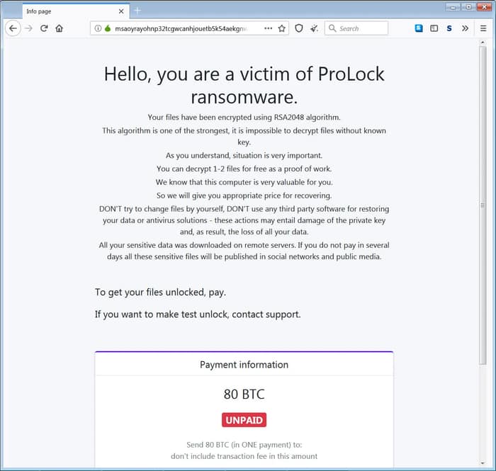 Prolock website