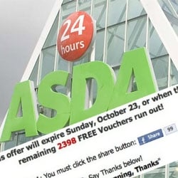 Shop for free at ASDA? Free ASDA Gift Card Facebook scam spreads rapidly